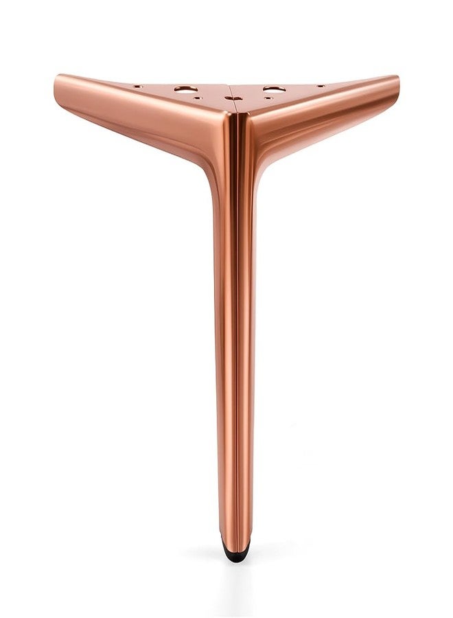 Fascination Sofa Hardware Legs 5 inches Furniture Legs Heavy Model Italian Shape Design Set of 4 Rose Gold - Image 1